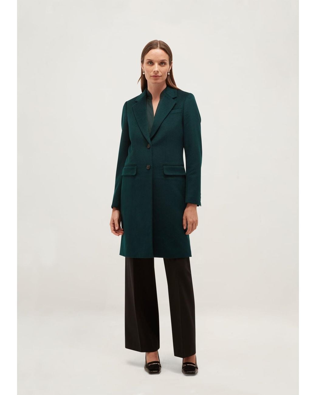 Hobbs Blue Cavendish Wool Coat