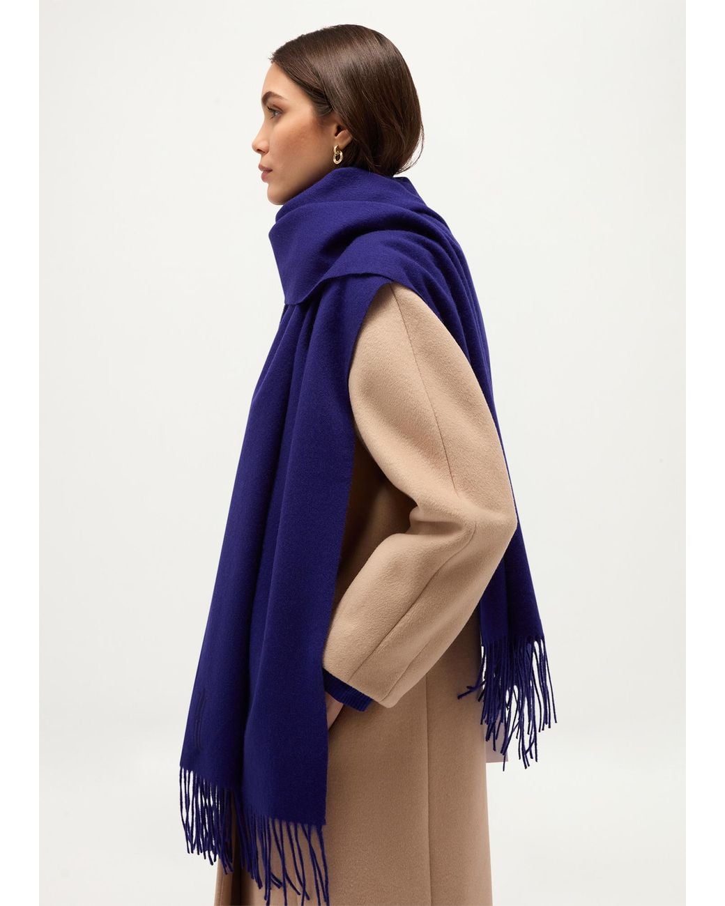 Hobbs Blue Emery Wool Scarf