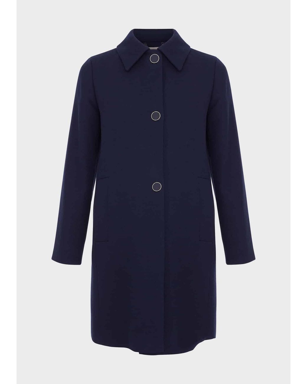 Hobbs Blue Milena Coat With Cotton