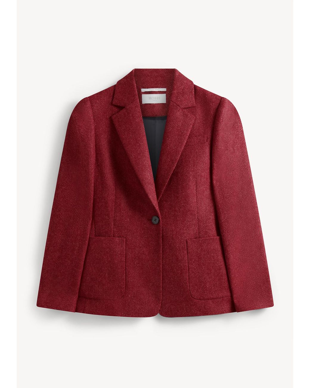 Hobbs Red Lilla Wool Jacket