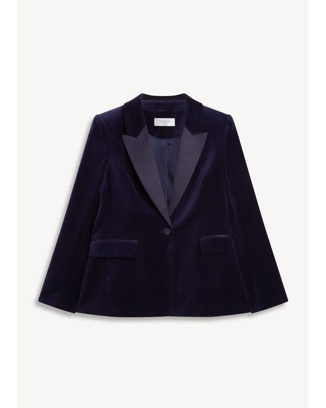 Hobbs Blue Heather Velvet Jacket