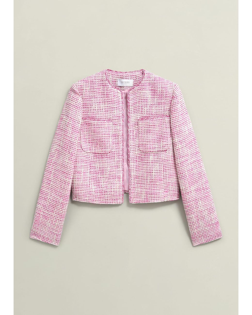 Hobbs Pink Darcy Tweed Jacket