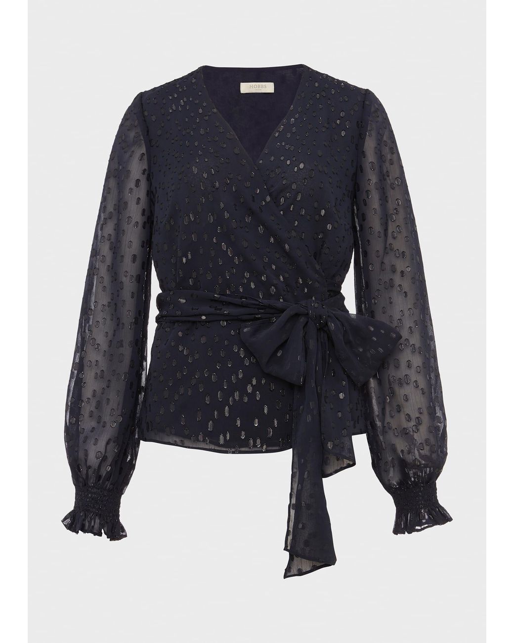 Hobbs Blue Elizabeth Lurex Blouse