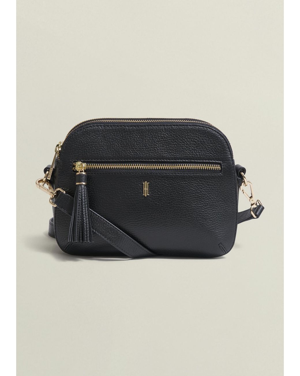 Hobbs Black Carlton Crossbody Bag