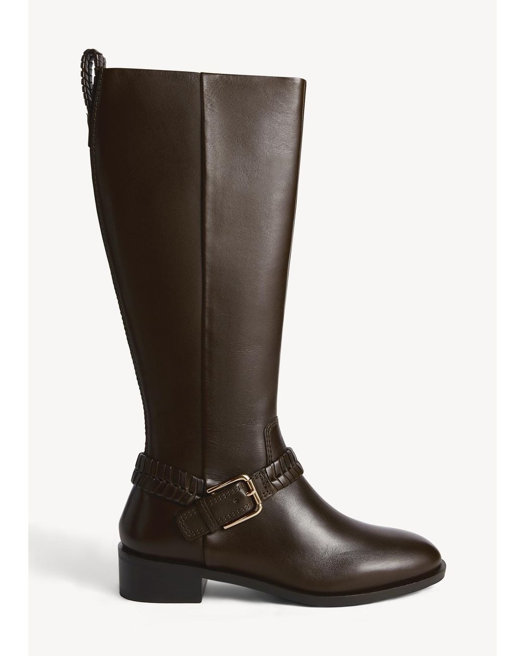 Hobbs Brown Frankie Leather Knee Boots