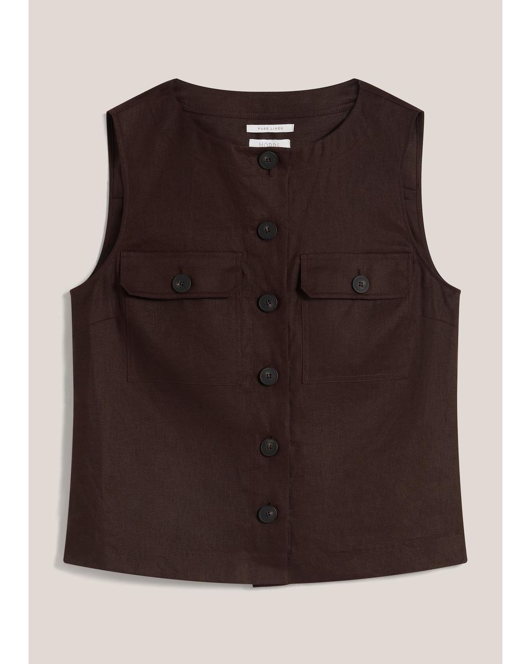 Hobbs Brown Lulu Linen Top