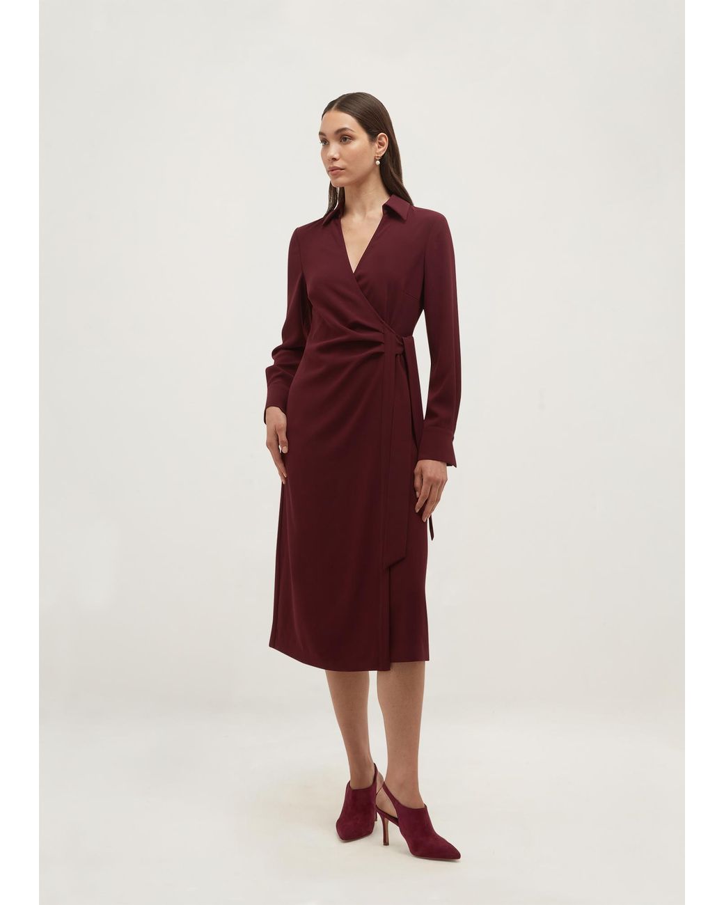 Hobbs Red Arabella Dress