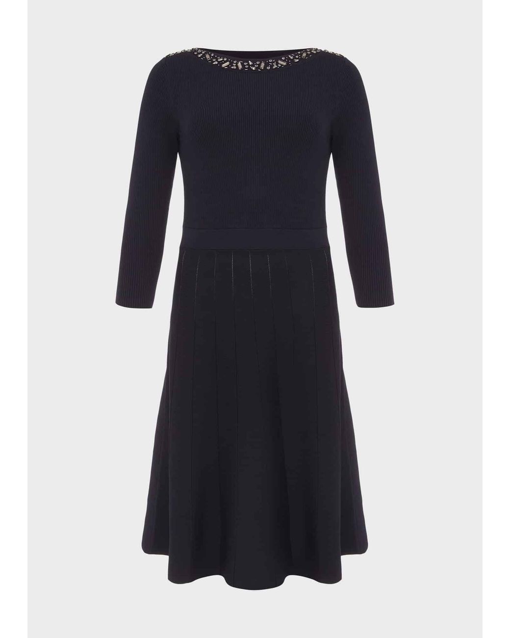 Hobbs Blue Emily Knitted Sequin Dress