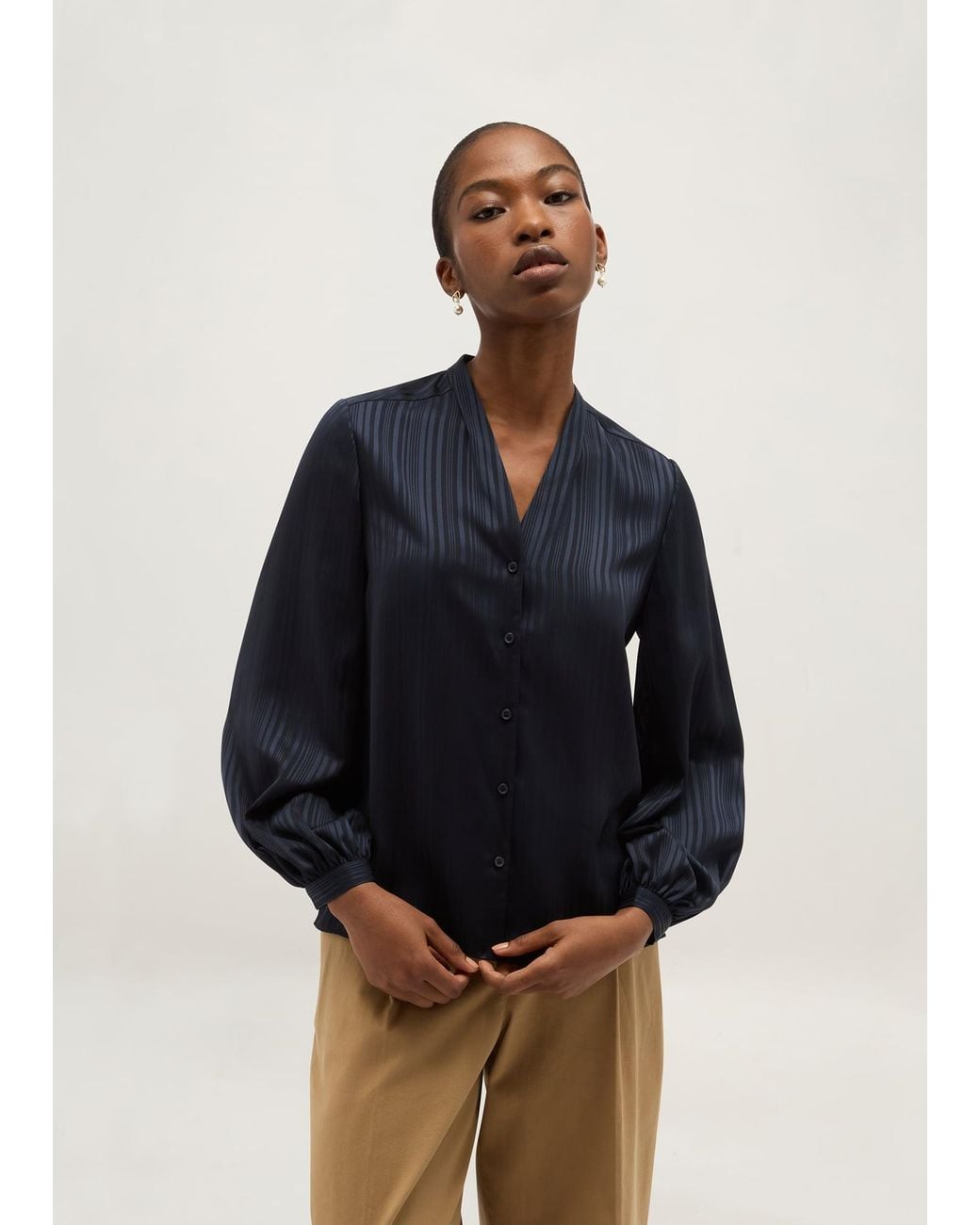 Hobbs Blue Kathleen Blouse