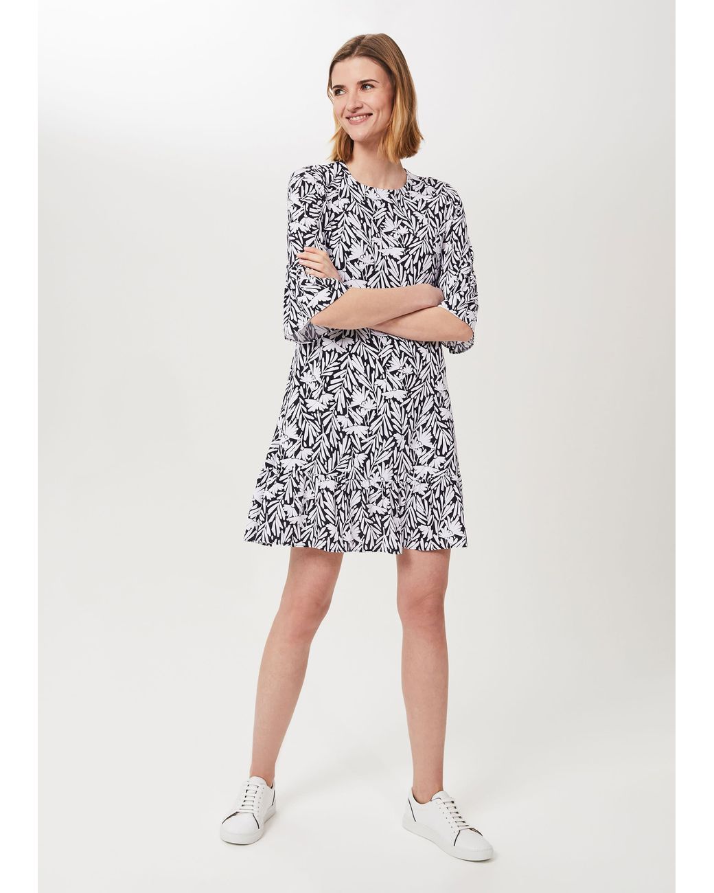 Hobbs Blue Nika Floral Dress