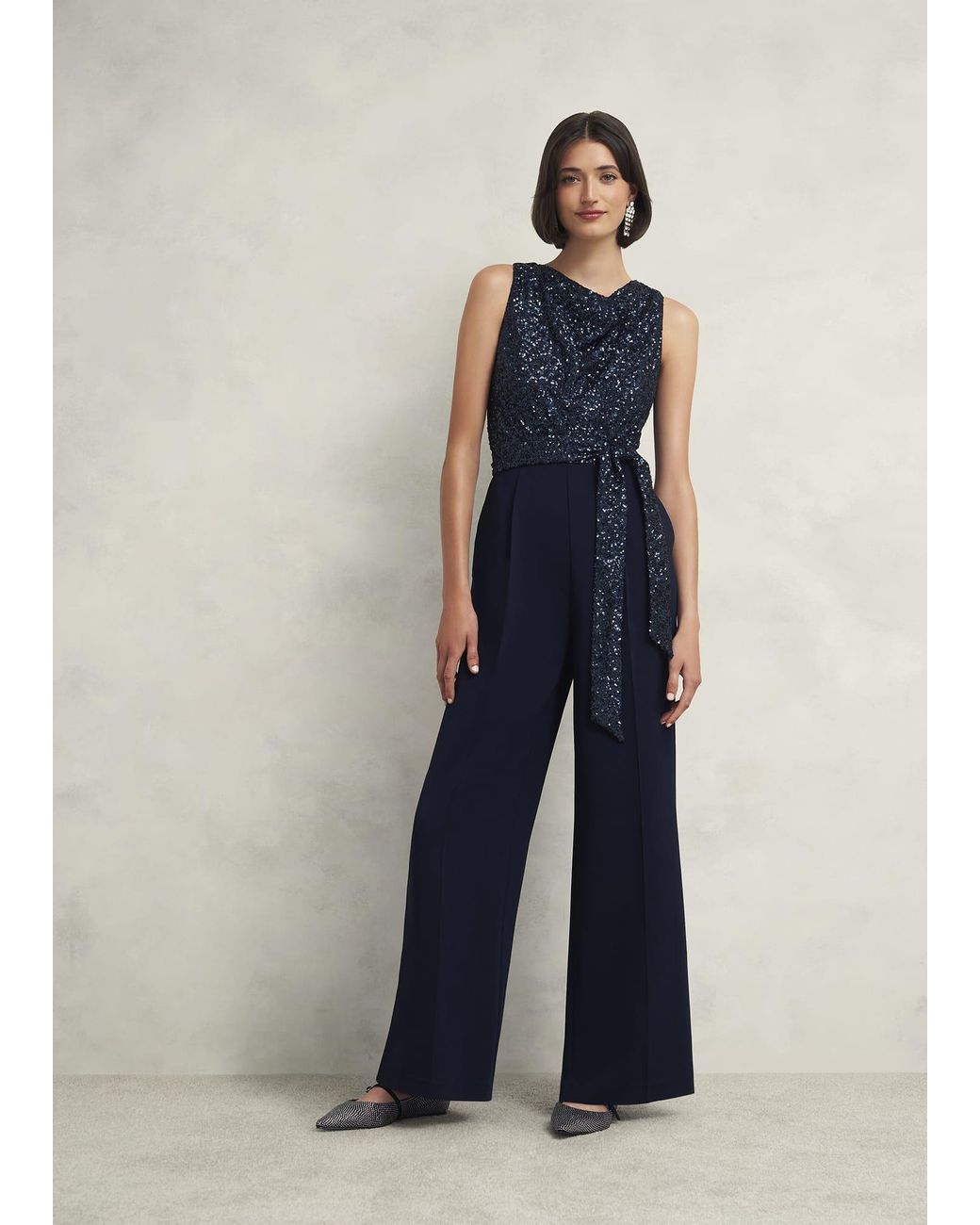 Maia top Sleeved Jumpsuit Hobbs UK