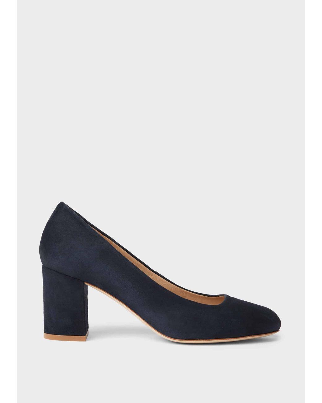 Hobbs Lucy Wide Fit Suede Block Heel Court Shoes in Blue Lyst UK