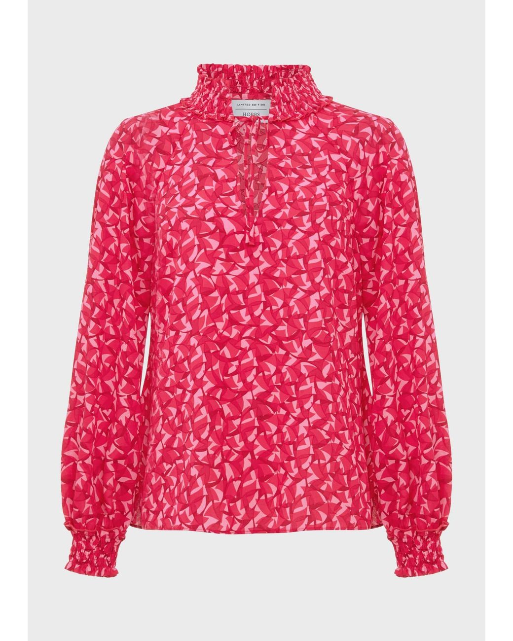 Hobbs Red Kennedy Print Blouse