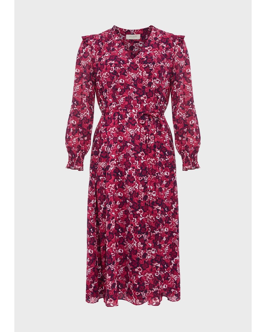 Hobbs Red Petite Elaina Dress