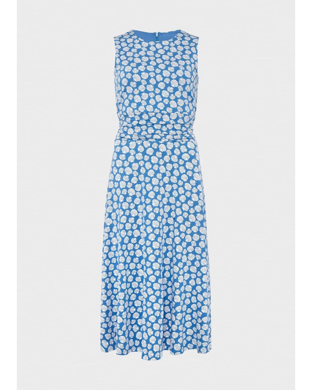 Hobbs Blue Bayview Sleeveless Jersey Dress