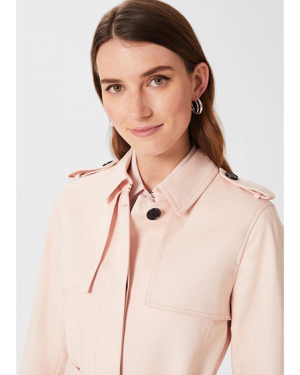 Pink mac coat sale