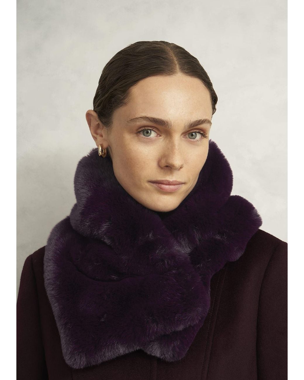 Hobbs Blue Christie Faux Fur Scarf