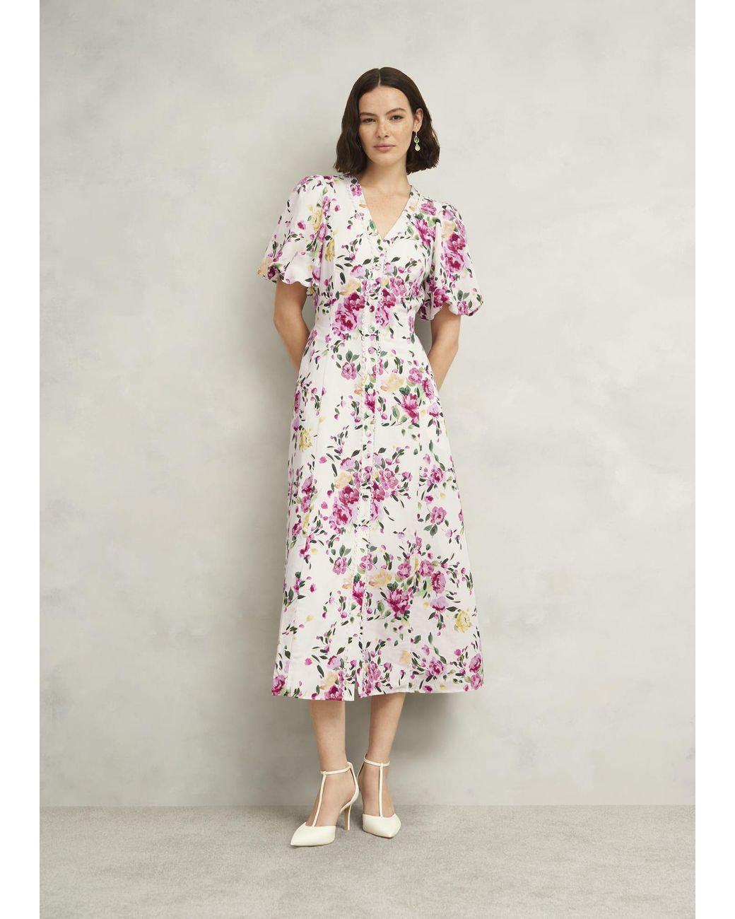 Hobbs Natural Taylor Linen Dress
