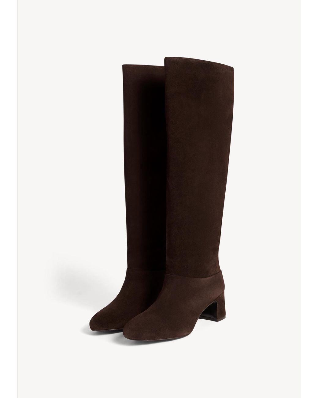 Hobbs Black Caroline Suede Slouch Knee Boots