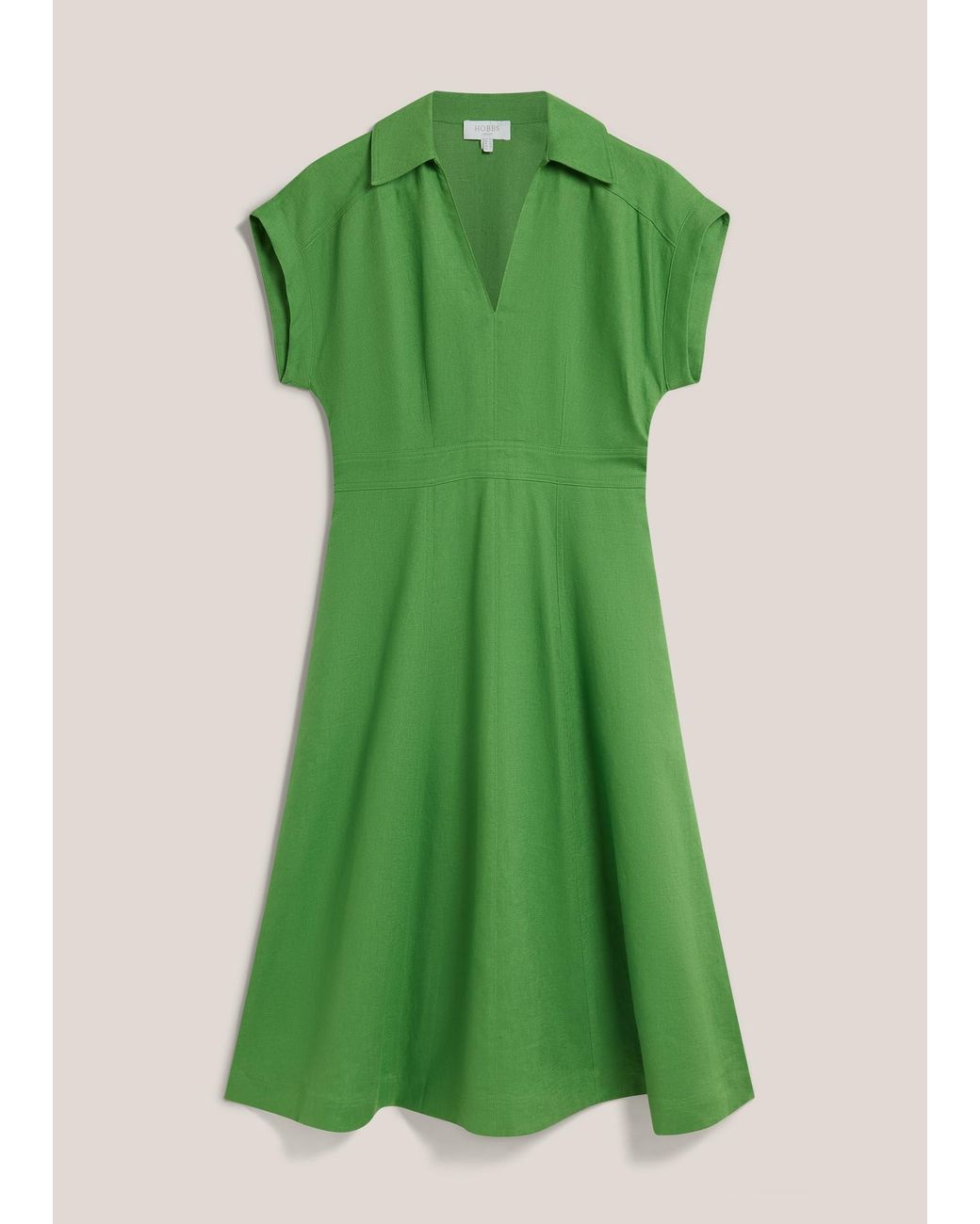Hobbs Green Shona Linen Dress