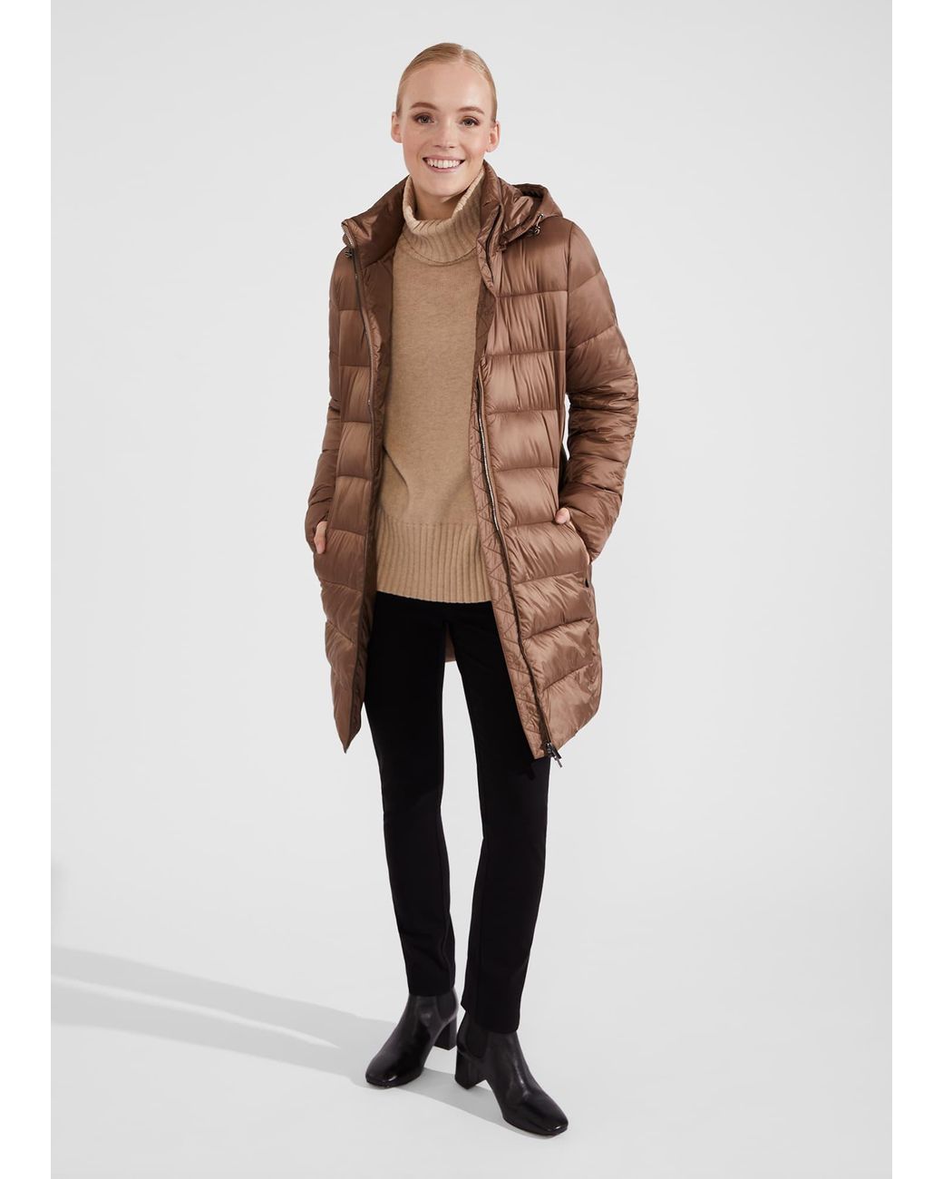 Hobbs Natural Petite Joelle Hooded Puffer