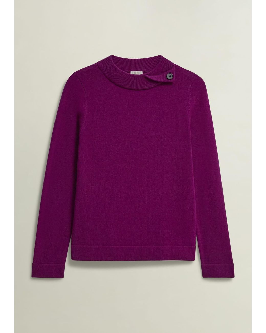 Hobbs Purple Talia Wool Cashmere Jumper