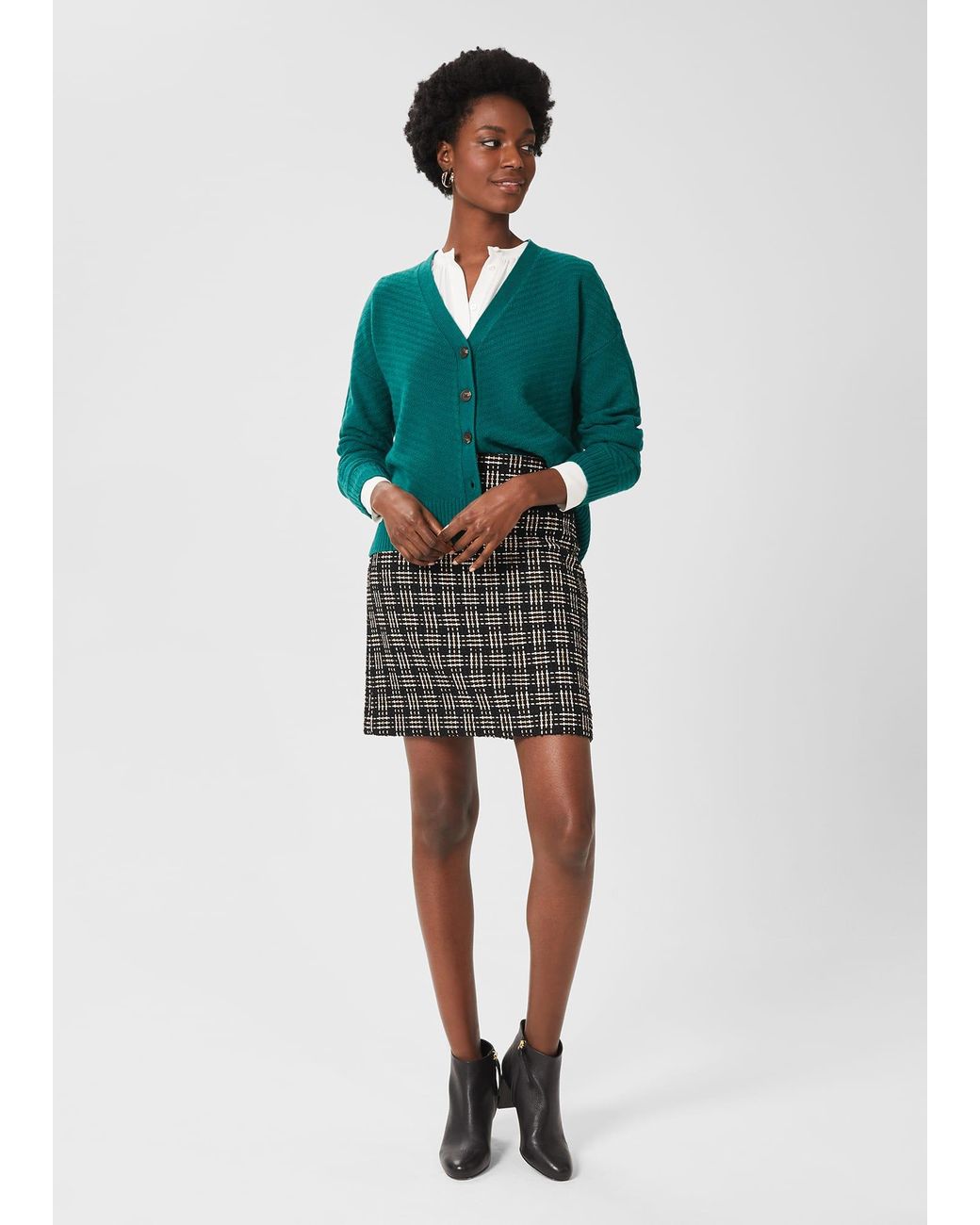 Hobbs Green Alexis Tweed Aline Skirt