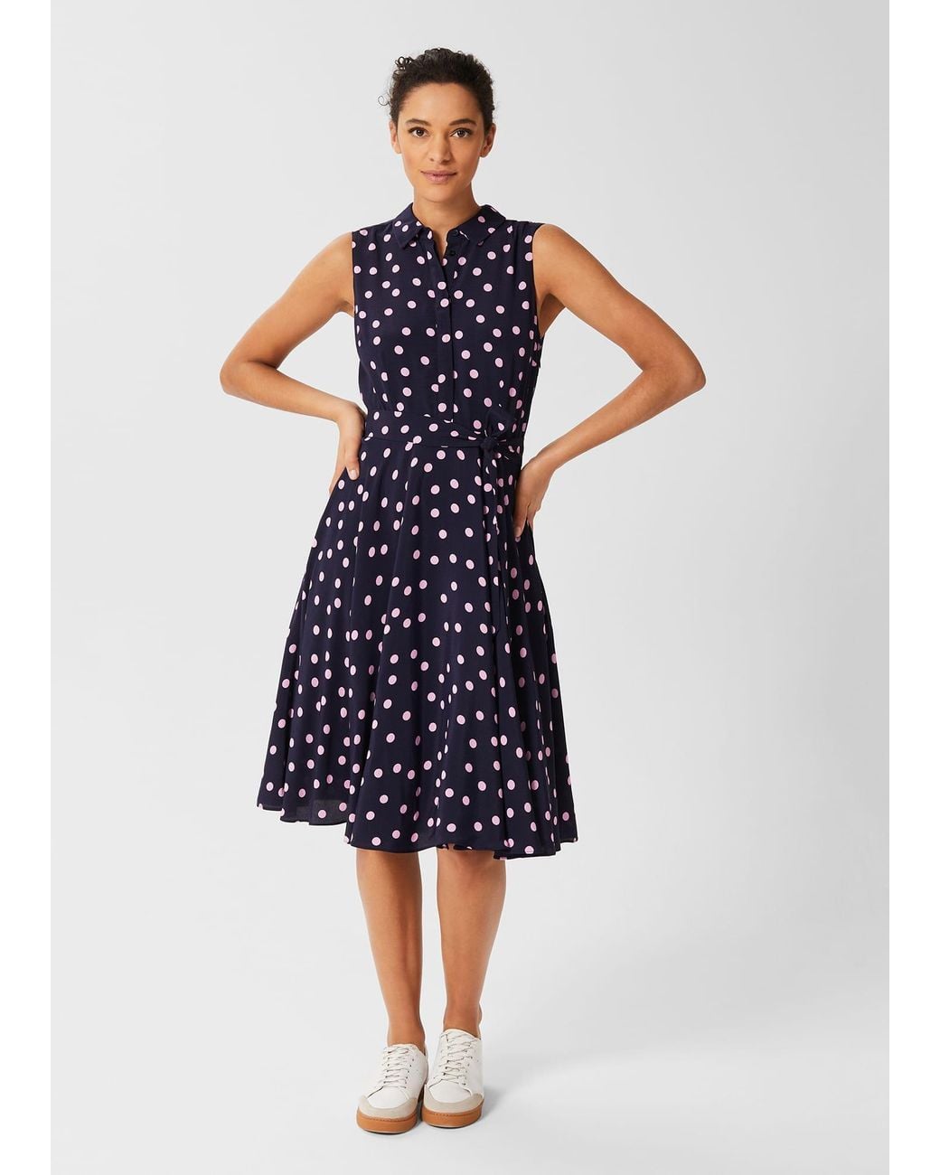 Hobbs Blue Belinda Fit And Flare Dress