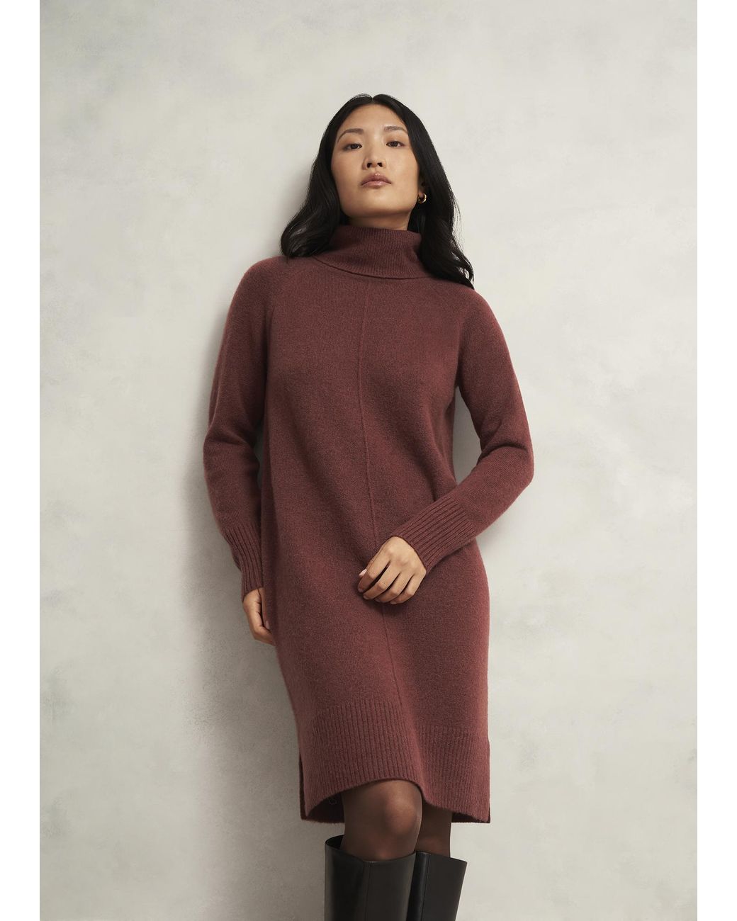 Hobbs Red Nessa Knitted Dress