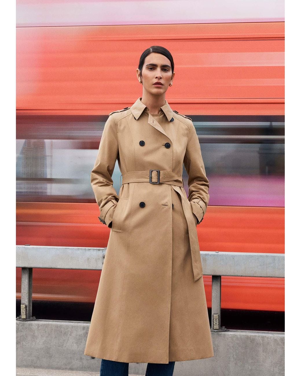 Hobbs Red Aria Trench Coat