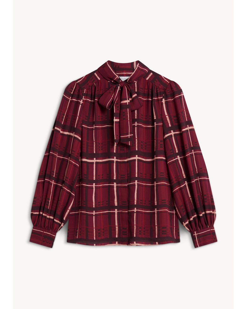 Hobbs Red Aisha Check Blouse