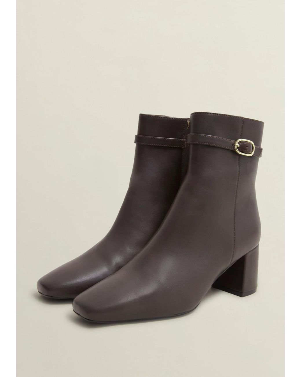 Hobbs Black Gabriella Leather Ankle Boots