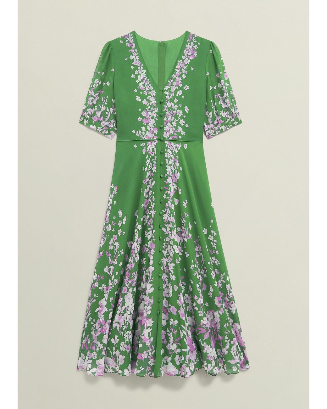 Hobbs Green Ana Silk Floral Dress