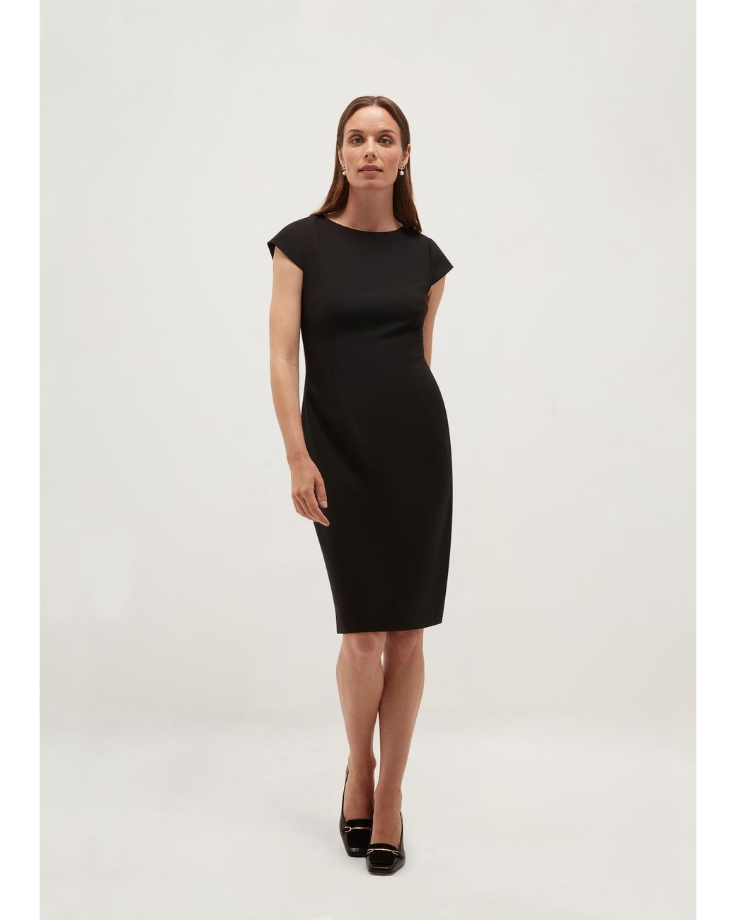 Hobbs Black Nia Dress With Wool