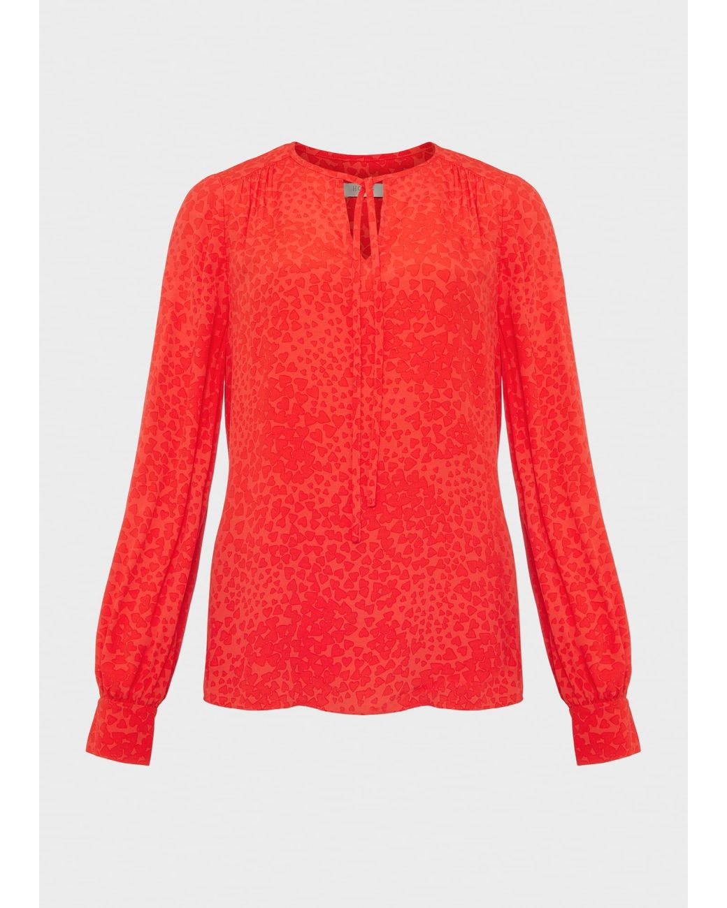 Hobbs Red Alison Blouse