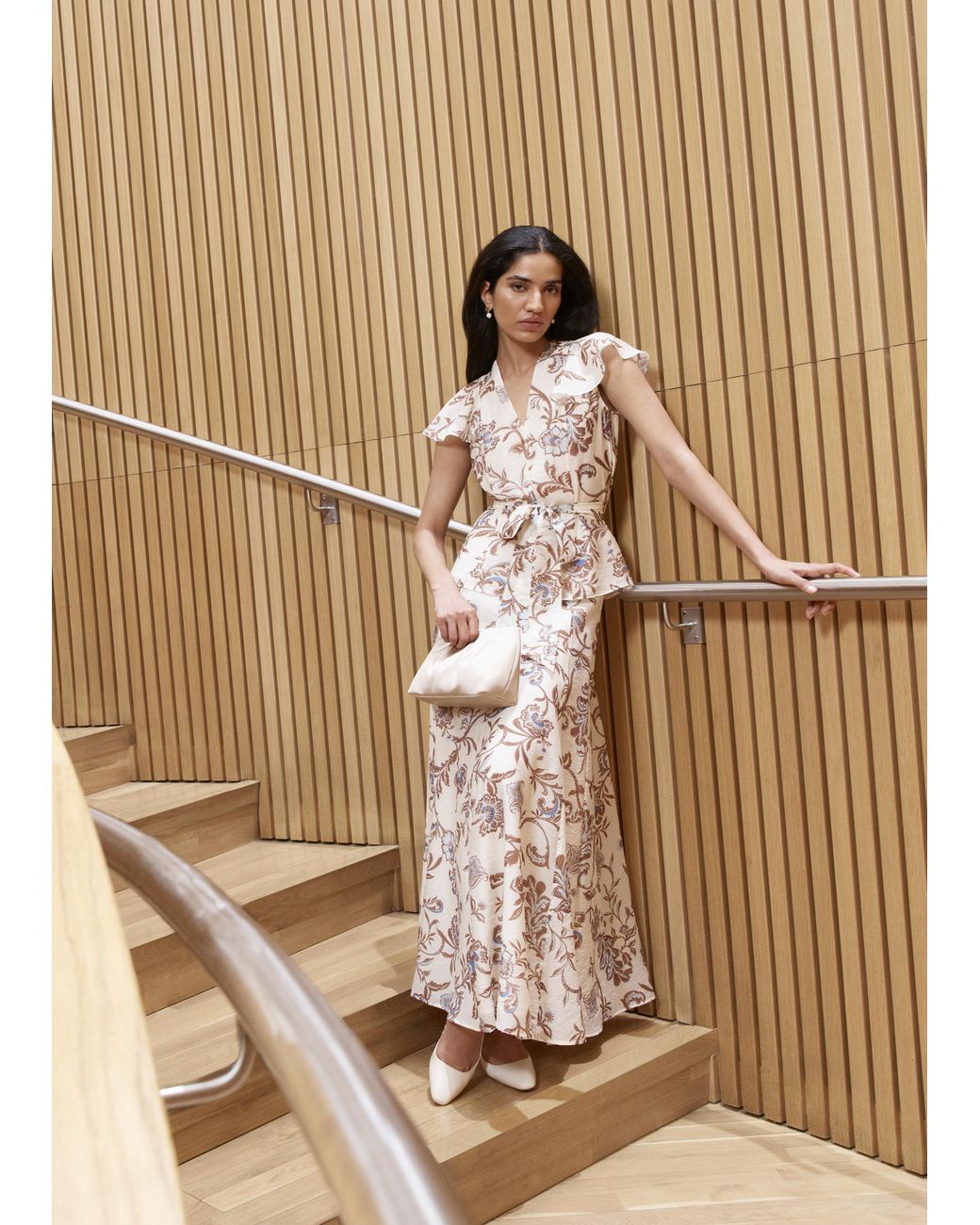 Hobbs Brown Gabriella Paisley Skirt