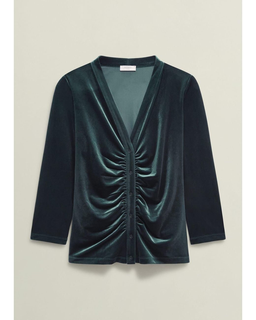 Hobbs Blue Velvet Hattie Top