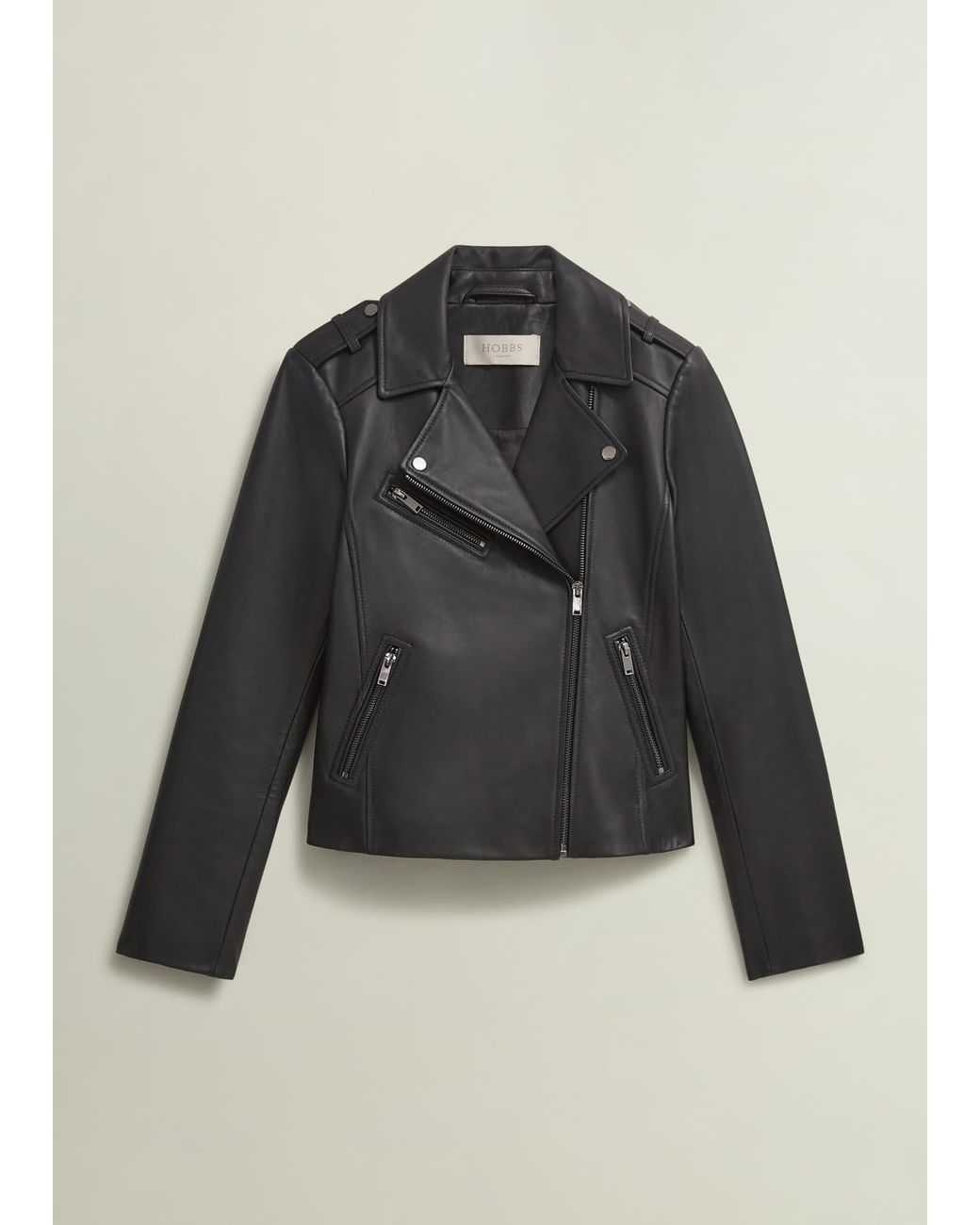 Hobbs Blue Darby Leather Jacket