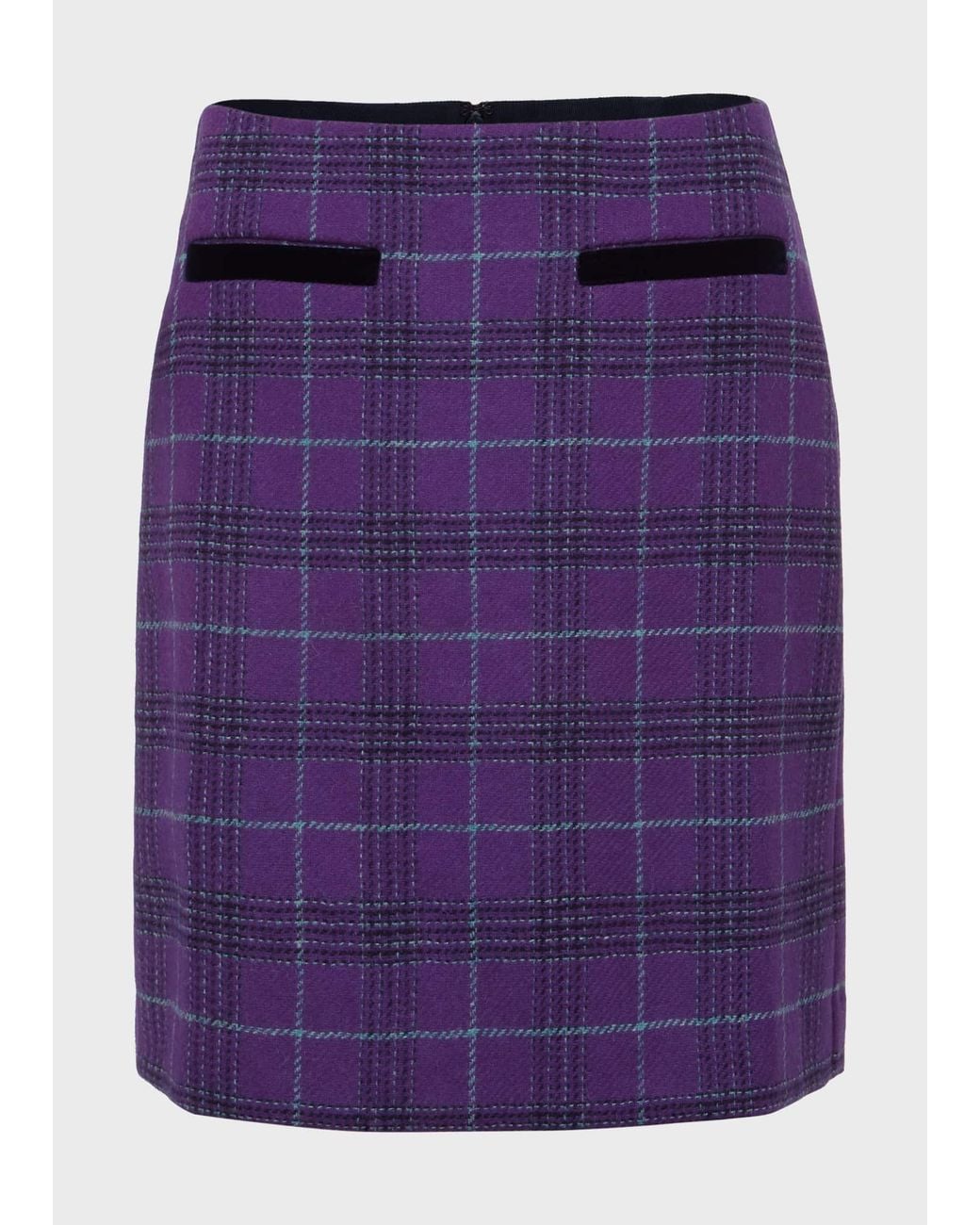 Hobbs Blue Ruthie Wool Skirt