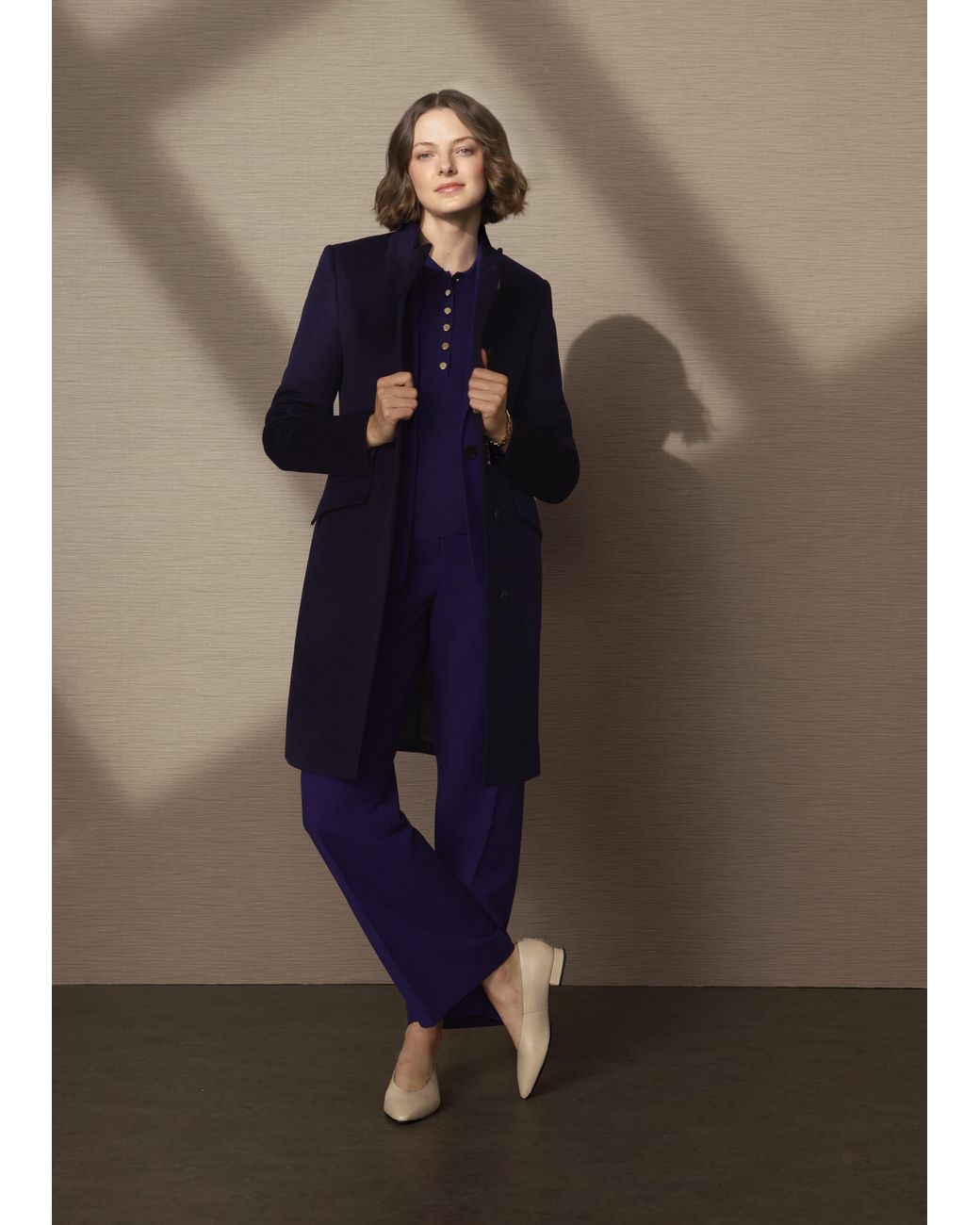 Hobbs Blue Taylor Wool Coat
