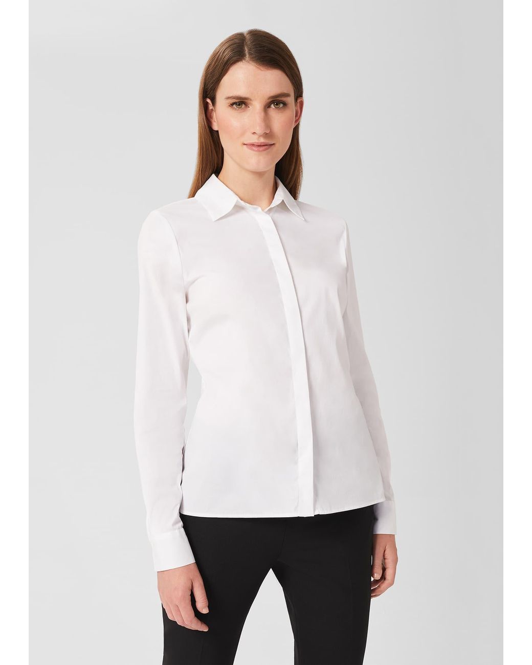Hobbs White Victoria Cotton Shirt