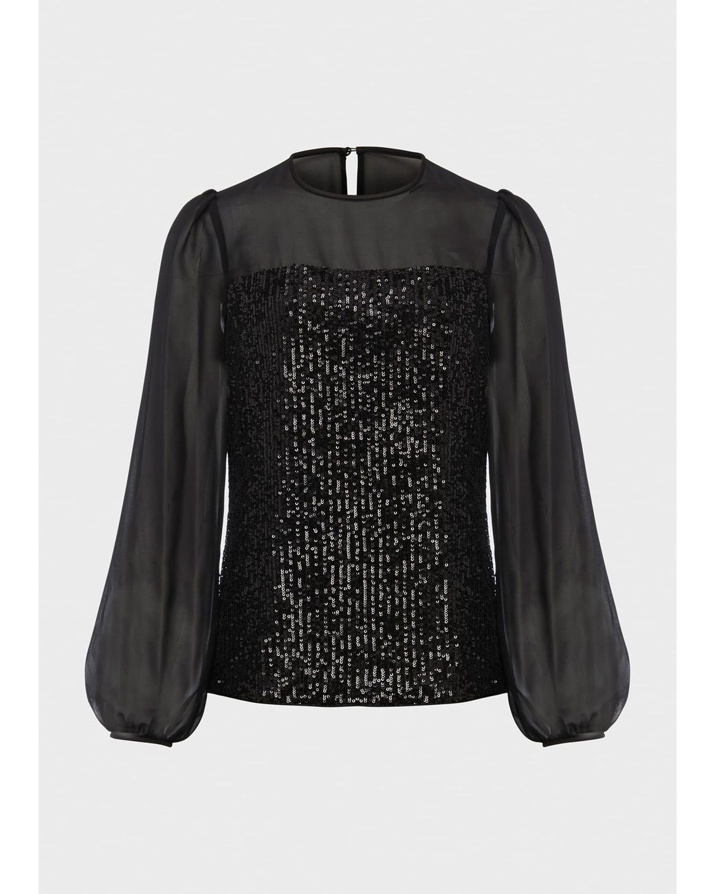 Hobbs Black Zariah Sequin Top