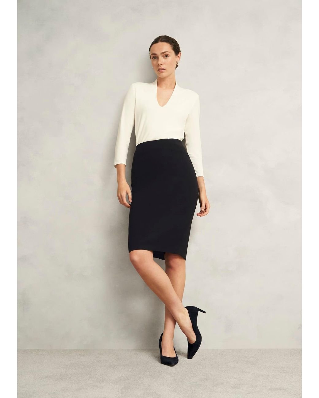 Hobbs White Petite Rae Skirt