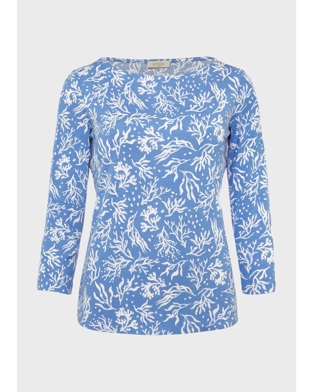 Hobbs Blue Sonya Printed Top