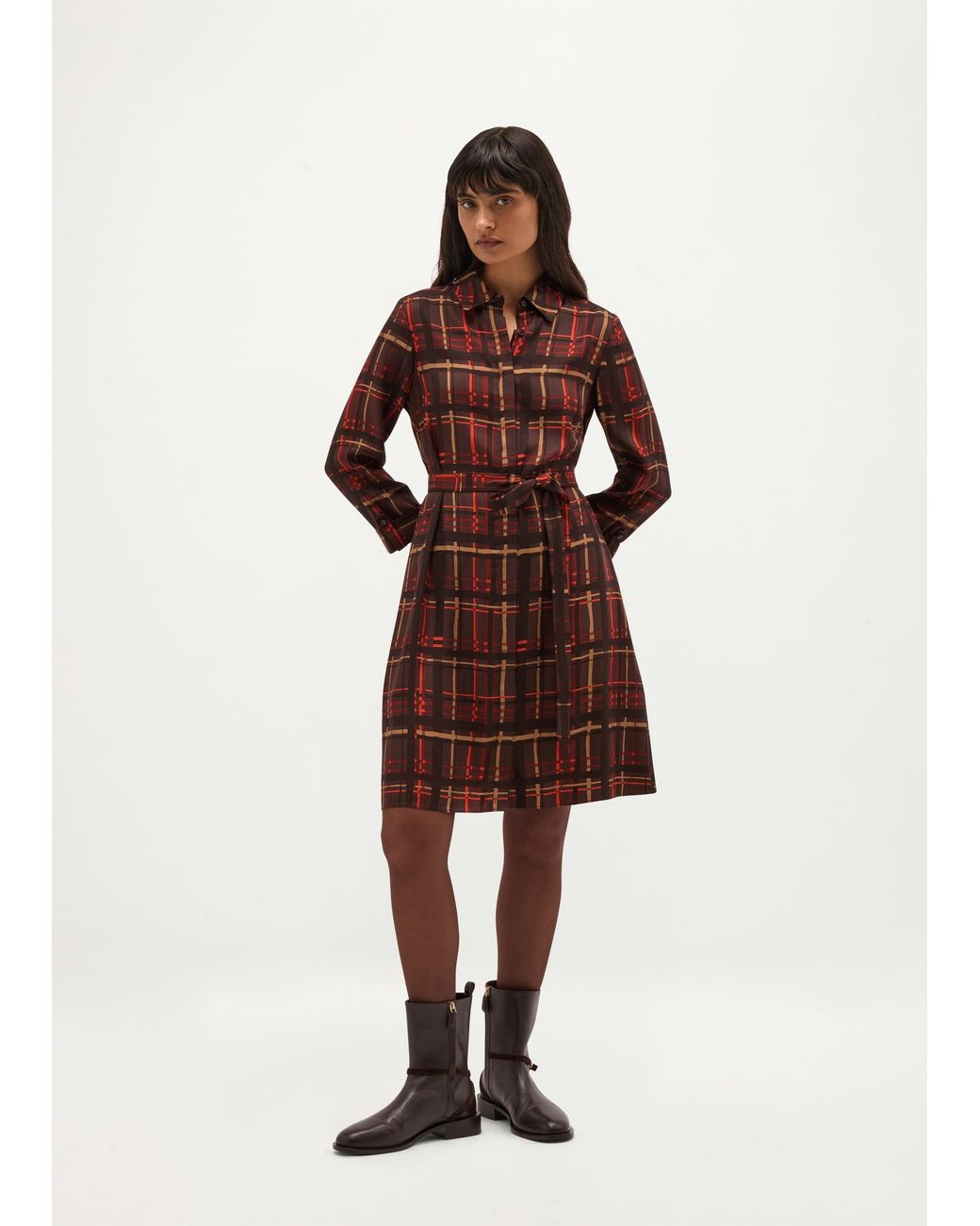 Hobbs Brown Maja Tunic Dress