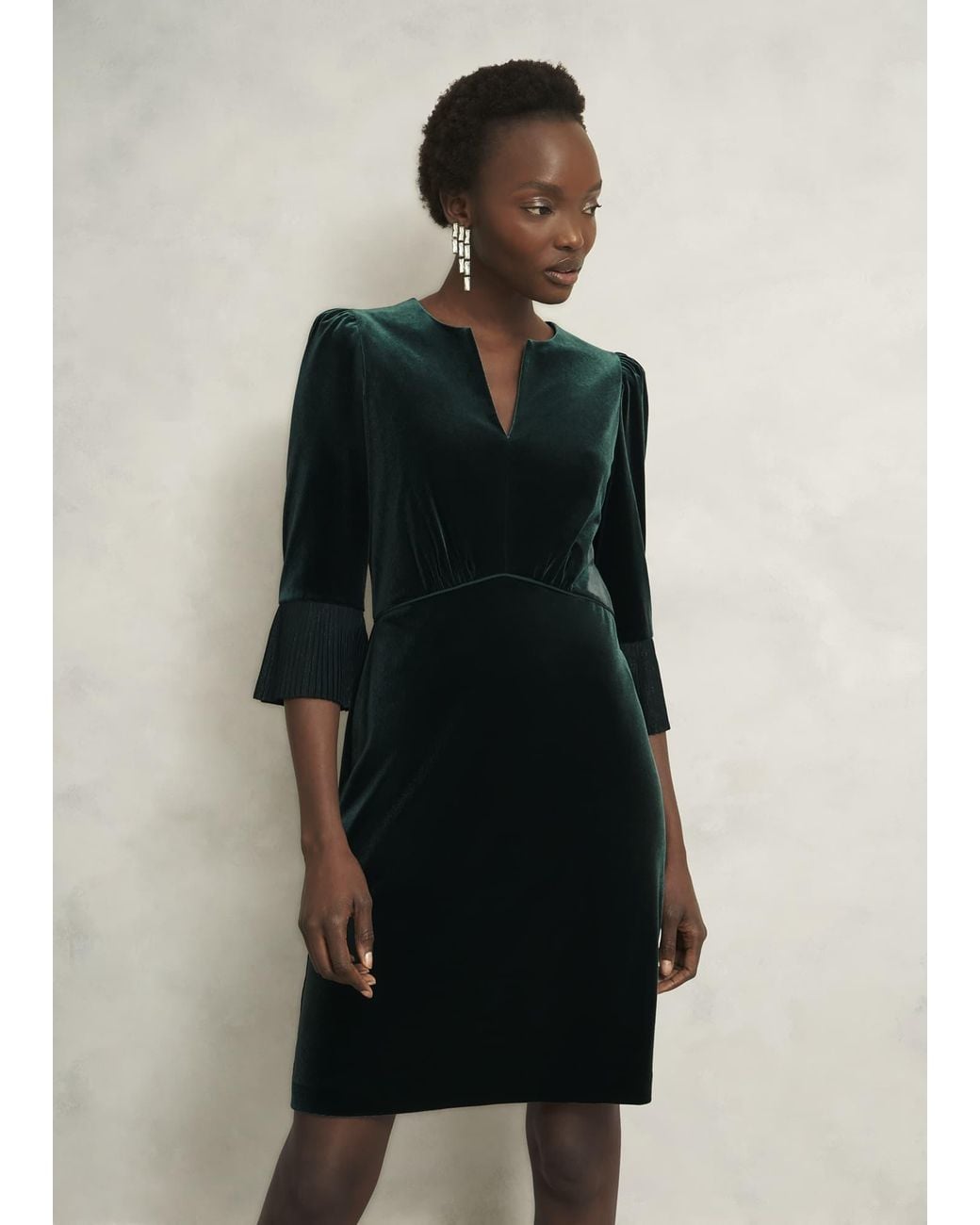 Hobbs Multicolor Petite Velvet Dress