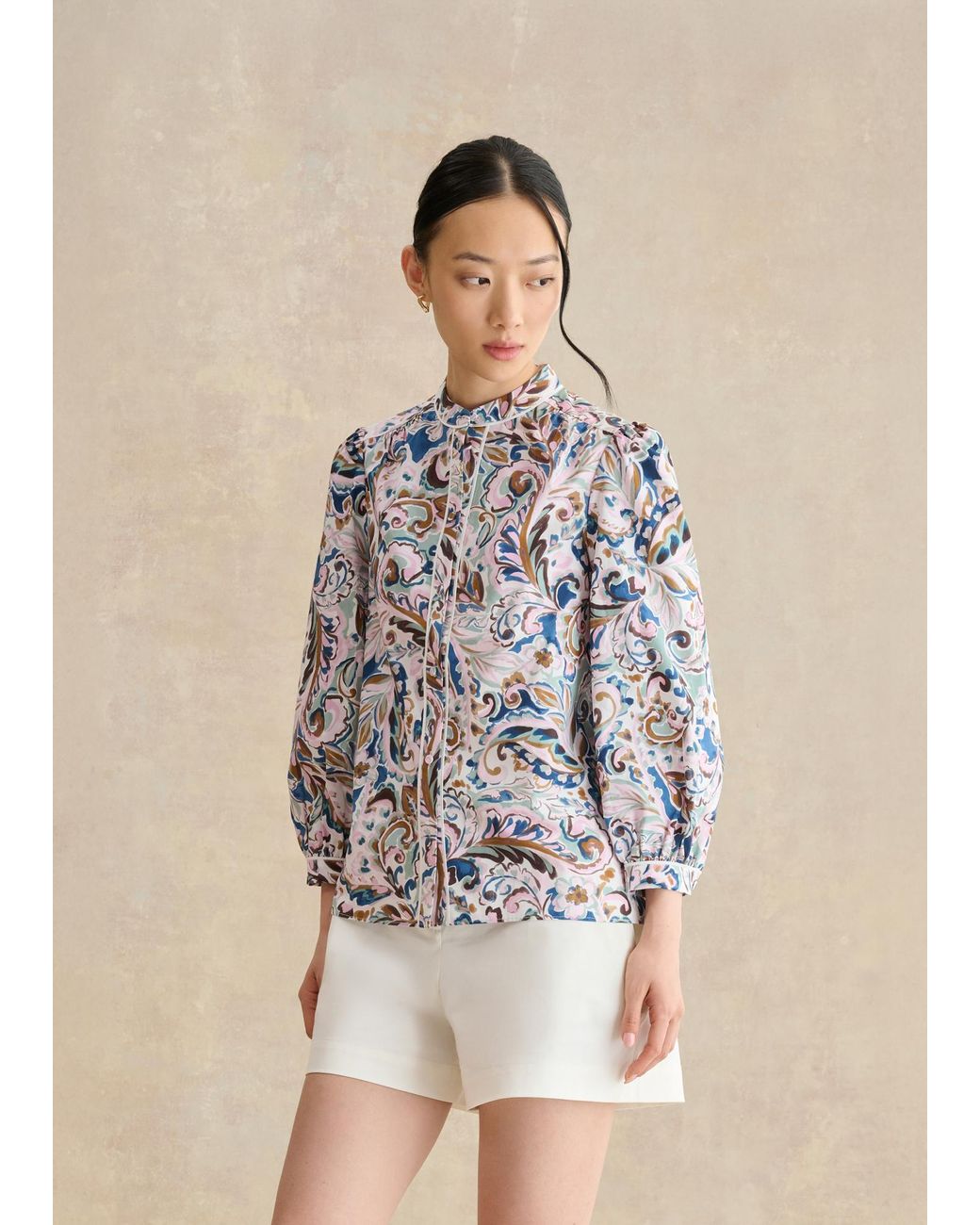Hobbs Natural Soraya Cotton Blouse