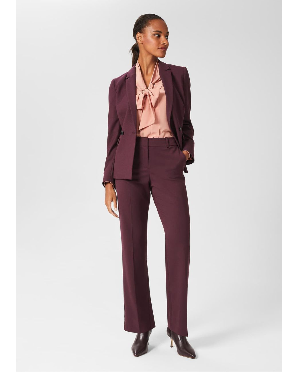 Hobbs Wool Hetty Straight Trousers in 