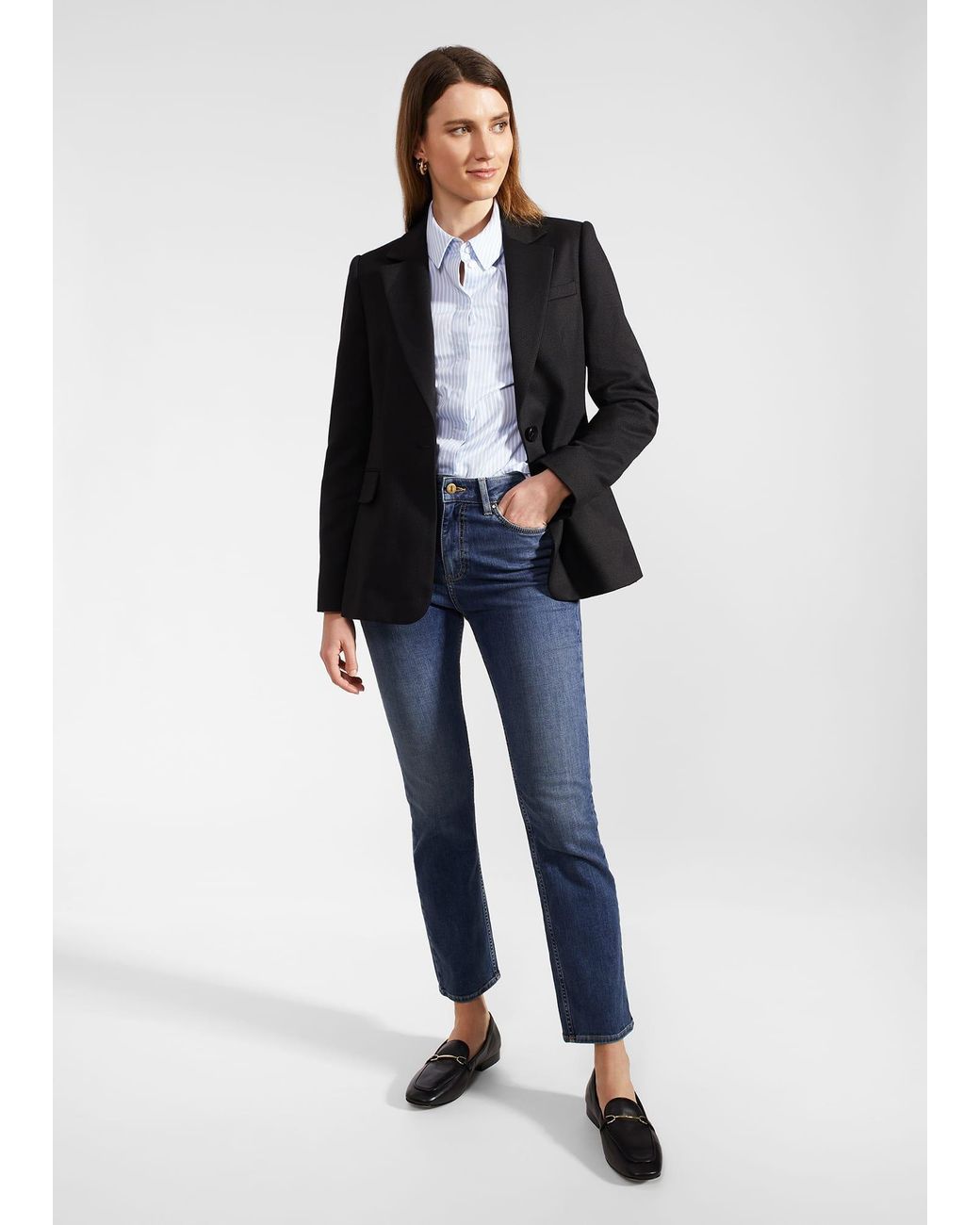 Hobbs Blue Kiera Blazer With Wool