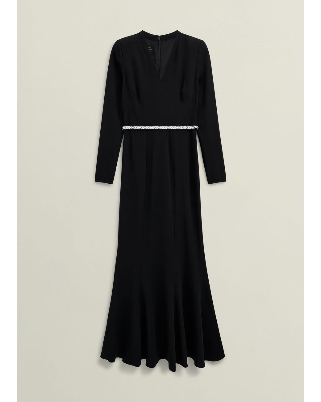Hobbs Black Meryl V Neck Maxi Dress